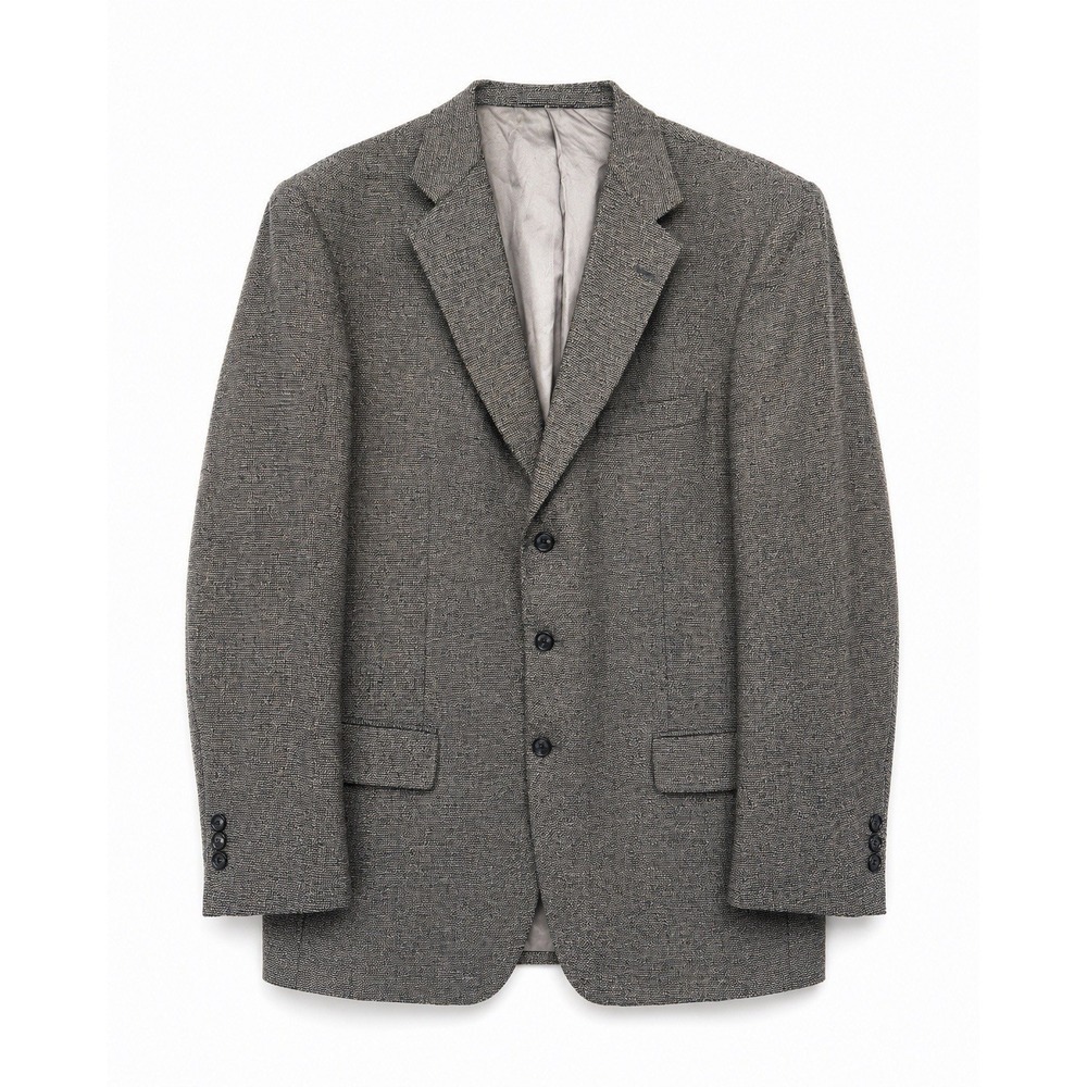 Givenchy Monsieur Blazer 46L Gray Wool Silk Sport Coat 3 Button Made in Italy
